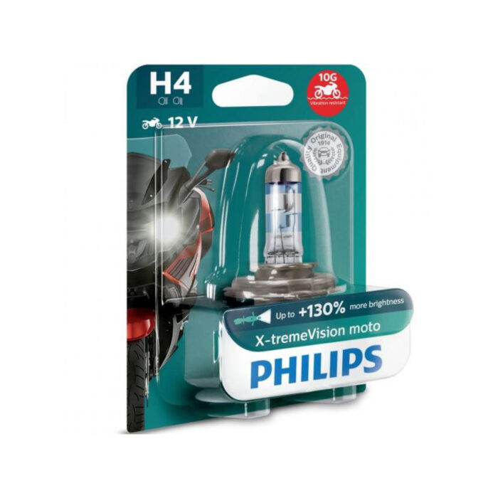 HEADLIGHT BULB H4 PHILIPS +130%